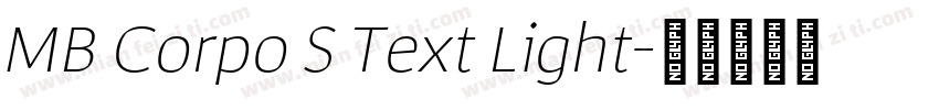 MB Corpo S Text Light字体转换